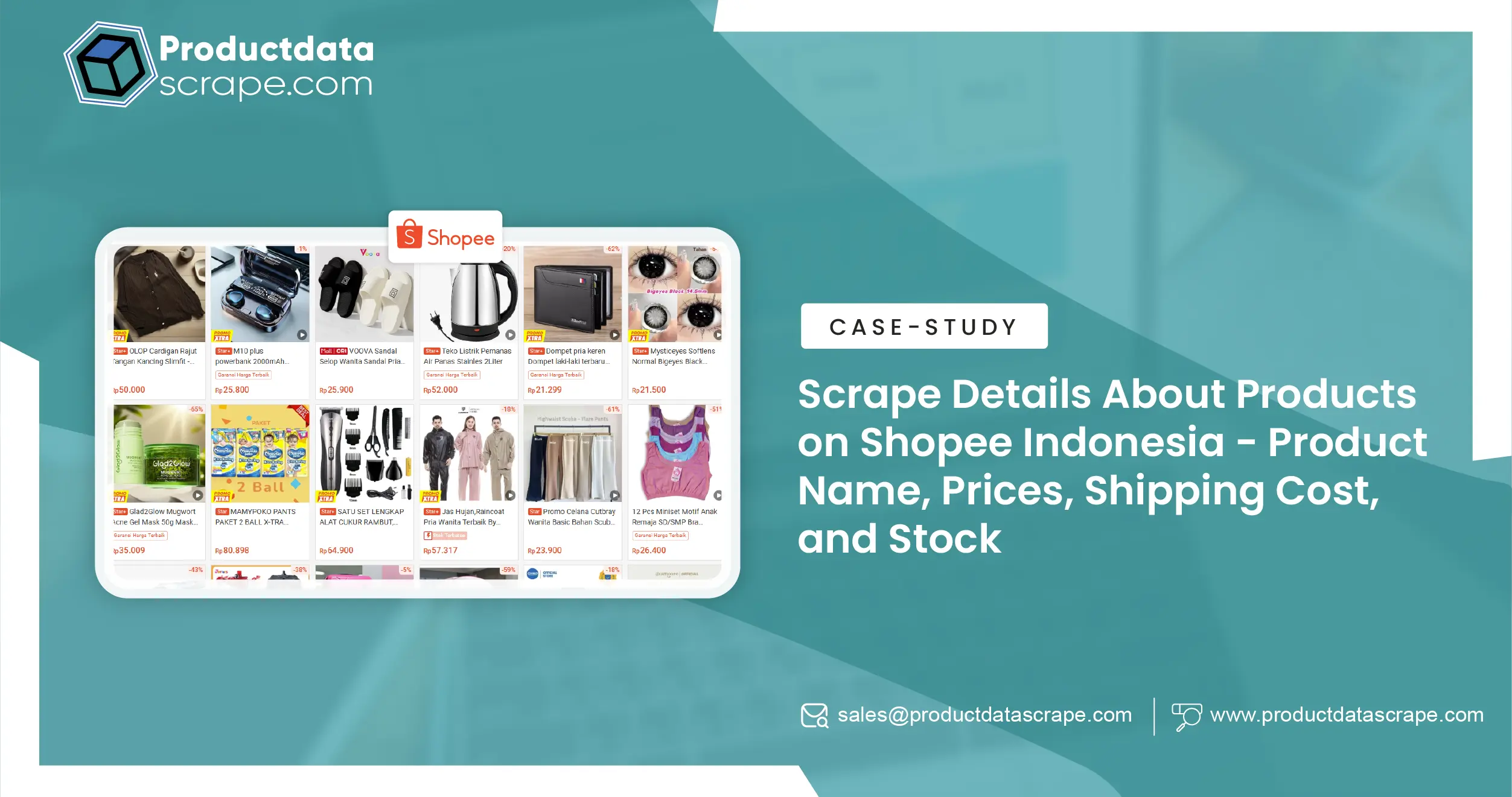 Scrape Details About Products on Shopee Indonesia Product Name, Prices, Shipping Cost, and Stock